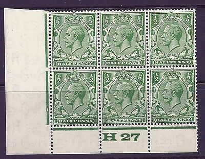 ½d Green Block Cypher Control H27 perf UNMOUNTED MINT MNH