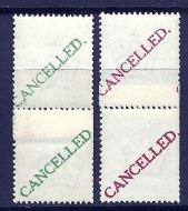 ½d  1d Downey Head Coil trials overprinted CANCELLED UNMOUNTED MINT MNH