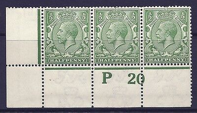 N14(3) ½d Pale Green Control P 20 perf lightly MOUNTED MINT
