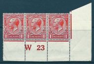 N16(2) 1d Dp Bright Scarlet Royal Cypher Control W 23 perf UNMOUNTED MINT toned