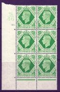 Sg 471 1939 7d Dark colours S46 10 Dot perf 6B(E P) block 6 UNMOUNTED MINT