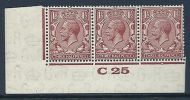 Sg N35p Variety 1½d Brown Block Cypher Control C 25 imperf UNMOUNTED MINT MNH