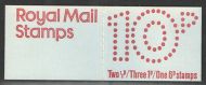 FA3 June 1977 10p Machin Decimal Folded Booklet - Good perfs - Perf type E