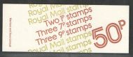FB2a 1977 June 50p Decimal Machin Folded Booklet - good perfs