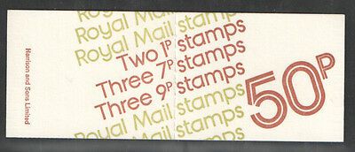 FB2b 1977 June 50p Decimal Machin Folded Booklet - good perfs