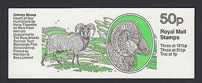 FB26 Apr 1983 Orkney Sheep (4th Farm Animals) 50p Folded Booklet - good perfs