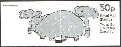 FB49 1986 London Zoo (4th Zoo) 50p Folded Booklet - good perfs