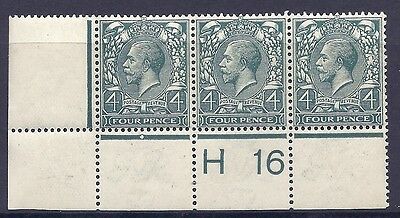 N23(1) 4d Grey Green Royal Cypher control H 16 perf MOUNTED MINT to RH stamp