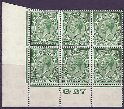 ½d Green Block Cypher Control G27 perf UNMOUNTED MINT MNH