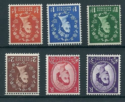 1958-65 Sg 570-586 Multi-Crowns on Cream Inverted Set of 6 values UNMOUNTED MINT