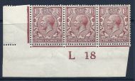 N18(2) 1½d Pale Red Brown Royal Cypher control L 18 imperf UNMOUNTED MINT MNH