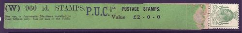 1929 ½d PUC Coil Leader with 1 stamp attached Missing Waterlow Imprint MNH