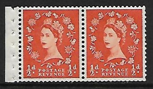 SB3 ½d Tudor Wilding booklet pane perf type E UNMOUNTED MNT MNH