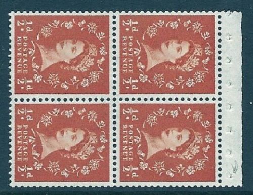 SB11a ½d Crowns Right Wilding booklet pane perf type AP UNMOUNTED MNT