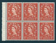 SB14 Wilding booklet pane Graphite perf type I UNMOUNTED MNT MNH