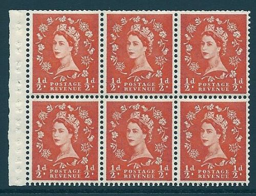 SB14 Wilding booklet pane Graphite perf type I UNMOUNTED MNT MNH