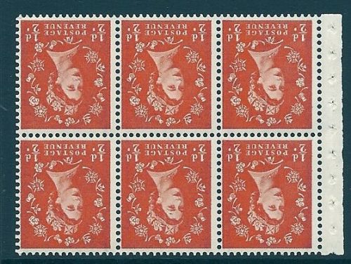 SB14a Wilding booklet pane Graphite perf type I UNMOUNTED MNT MNH
