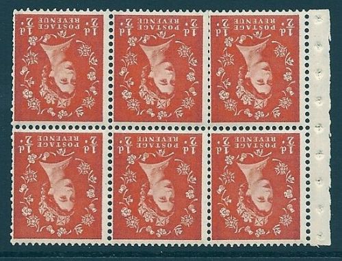 SB14a Wilding booklet pane Graphite perf type I UNMOUNTED MNT MNH
