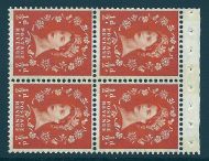 SB18a Wilding booklet pane Blue Phos Cream perf type AP UNMOUNTED MNT MNH