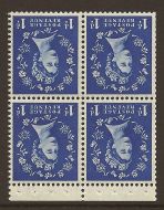 SB21a 1d Wilding Tudor booklet pane perf type P UNMOUNTED MNT MNH