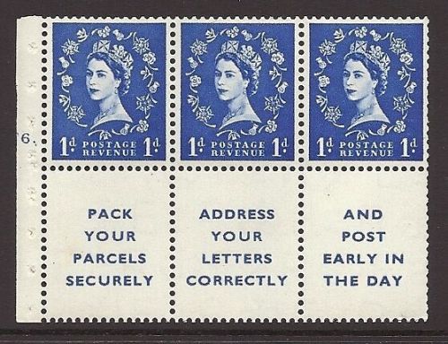 SB29 Wilding booklet Se-tenant pane cylinder F6T Dot UNMOUNTED MNT MNH