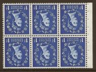 SB31a 1d Wilding booklet pane perf type I UNMOUNTED MNT MNH