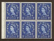 SB40 Wilding booklet pane Green phos perf type I UNMOUNTED MNT MNH