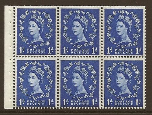 SB40 Wilding booklet pane Green phos perf type I UNMOUNTED MNT MNH