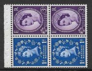 SB45 Wilding booklet pane Blue phos S W Left perf type AP UNMOUNTED MNT MNH