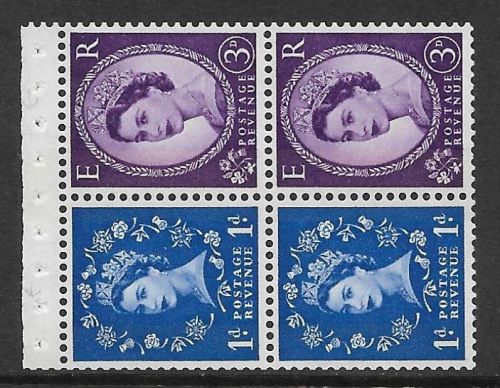 SB45 Wilding booklet pane Blue phos S W Left perf type AP UNMOUNTED MNT MNH