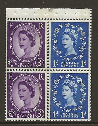 SB46 Wilding booklet pane Blue phos S W Left perf type AP UNMOUNTED MNT MNH