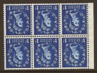 SB49a 1d Wilding booklet pane Violet 8mm perf type I UNMOUNTED MNT MNH