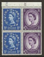 SB50 Wilding booklet pane Crown Left Cyl F13K22 perf type I UNMOUNTED MNT MNH