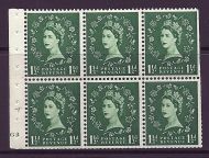 SB59 Wilding booklet pane Tudor perf type I Cyl G3 No Dot UNMOUNTED MNT MNH