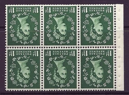 SB59a Wilding booklet pane Tudor perf type I UNMOUNTED MNT MNH