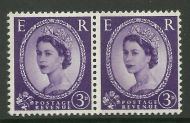 Sg 615ba S78ba 3d Wilding Phosphor pair with variety - UNMOUNTED MINT