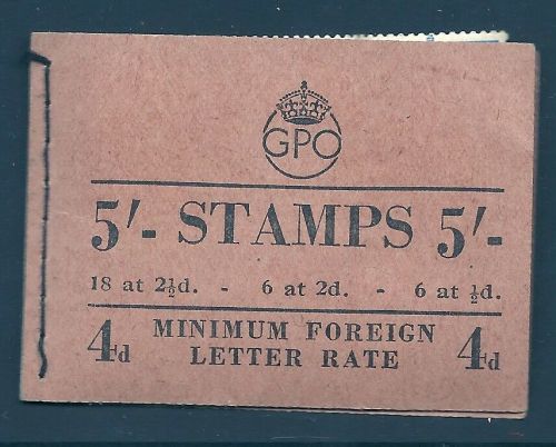 BD28 5 - Dec 1950 GVI GPO Booklet complete with all panes MNH