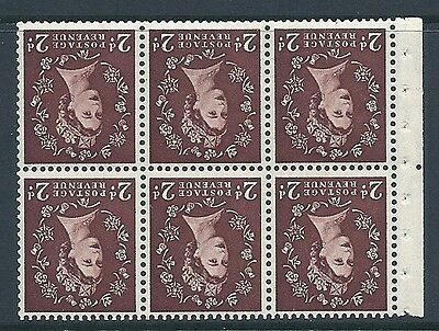 SB77a Wilding booklet pane Edward perf type Ie MIDDLE UNMOUNTED MNT MNH