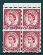 SB84 Wilding booklet pane Crowns chalky perf type I(½v) UNMOUNTED MNT