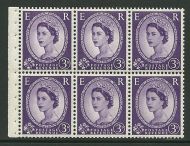 SB92 Wilding booklet pane M C on Cream perf Ie Bottom UNMOUNTED MNT MNH