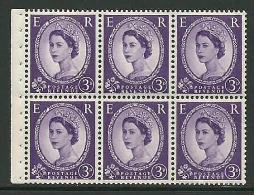 SB92 Wilding booklet pane M C on Cream perf Ie Bottom UNMOUNTED MNT MNH