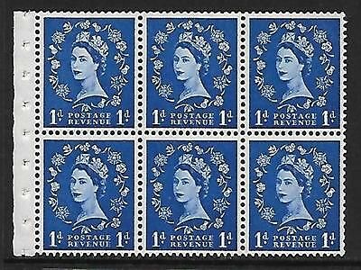 SB30 1d Wilding booklet pane perf type I UNMOUNTED MNT MNH