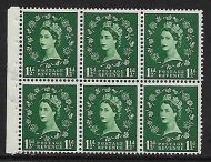 SB62 Wilding booklet pane Edward perf type Ie Top UNMOUNTED MNT MNH