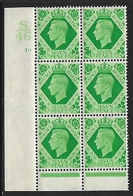 Sg 471c 7d Dark colours S46 10 No Dot perf 6(I P) block 6 UNMOUNTED MINT MNH