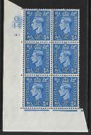 2½d Pale Blue Cylinder Control O44 149 No Dot perf 5(E/I) UNMOUNTED MINT/MNH