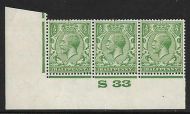 ½d Green Block Cypher Control S33 imperf UNMOUNTED MINT MNH