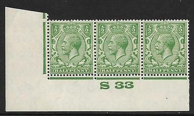 ½d Green Block Cypher Control S33 imperf UNMOUNTED MINT MNH