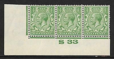 ½d Green Block Cypher Control S33 imperf UNMOUNTED MINT
