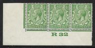 ½d Green Block Cypher Control R32 imperf UNMOUNTED MINT MNH