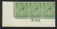 ½d Green Block Cypher Control P31 imperf UNMOUNTED MINT MNH